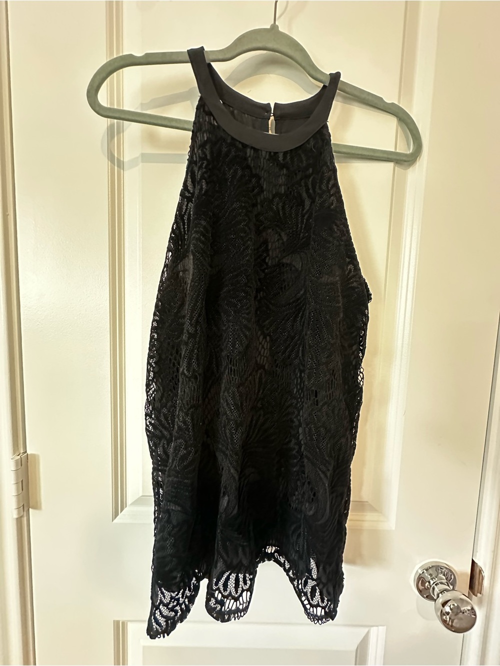 LOFT Lace Velvet Sleeveless Blouse